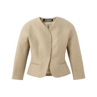 Jacquemus Blazers, female, Beige, Size: XS Ovalo Jacket