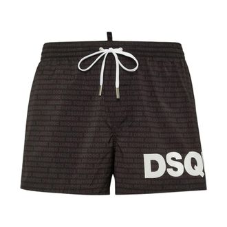 Dsquared2 Beachwear, male, Black, Size: S Black and White Swimwear Ss25