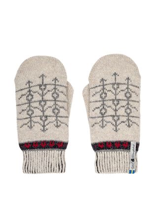 &Ouml;jbro Vantfabrik Mittens 4 Layers 100% Merino Wool Various Models Size S-L (6-11) Knitted Gloves Warm Soft - Made in Sweden, Eksh&auml;rad Limescale, M (7-9)