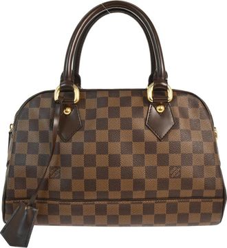 Louis Vuitton Duomo Boston Bag Damier Brown Canvas Handbag (Pre-Owned)