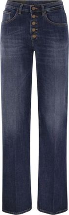 Dondup Jacklyn Wide-leg Jeans - Dames - Regular Fit Jeans - Blauw - W30 - Katoen - Jeans