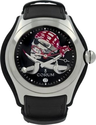 Corum Pre-owned Corum Bubble Privateer Automatic Black Dial Mens Watch 082.150.20