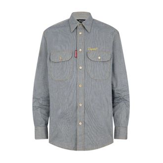 Dsquared2 Denim Shirt - Heren - Spijkeroverhemden - Blauw - M - Denim - Overhemden