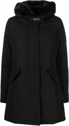 Woolrich Beaker Parka - Heren - Dons jassen - Zwart - L - Katoen - Jassen