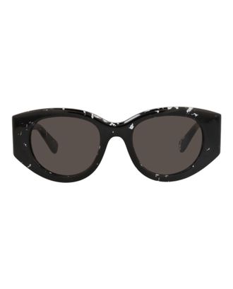 Chlo&eacute; Round-Frame Recycled Acetate Sunglasses