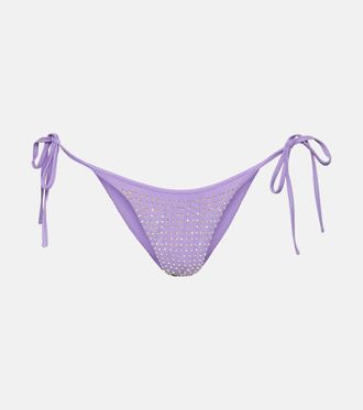 Self Portrait Slip bikini con decorazione