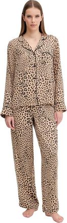 DKNY Pyjamaset - Dames - Pyjama - Beige - S - Polyester - Nachtkleding