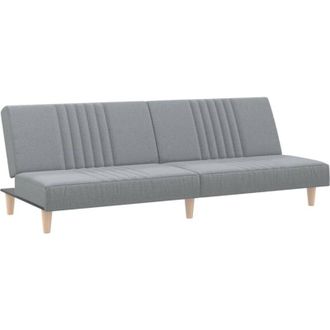 vidaXL Sof&aacute; Cama Tela Gris Claro Vidaxl