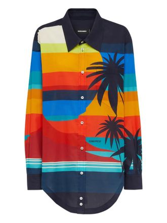 Dsquared2 cotton shirt - women - Cotton - 42 - Blue