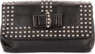 Christian Louboutin Pre-owned Womens Sweet Charity Optic Clutch Shoulder Bag - Black - One Size