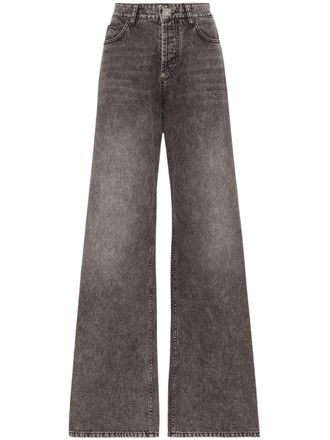 Philipp Plein Jeans Skater a gamba ampia - Grigio