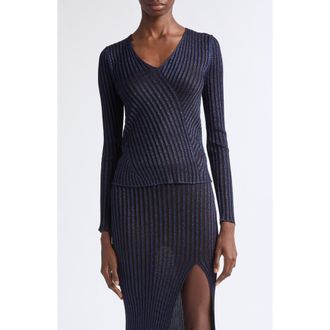 Missoni Ribbed V-Neck Sweater in S72Rb at Nordstrom, Size 48