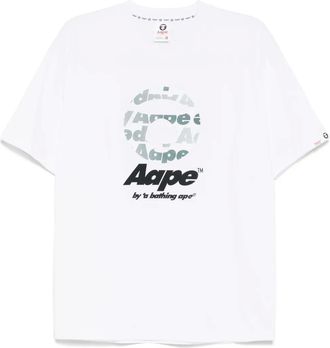 Aape By A Bathing Ape logo-print T-shirt - men - Cotton - L - White