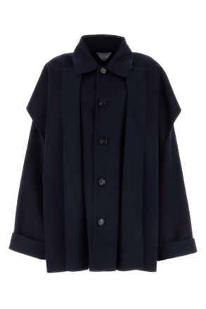 Bottega Veneta Midnight Blue Wool Blend Coat
