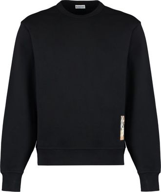 Burberry Black Crew Neck Sweatshirts