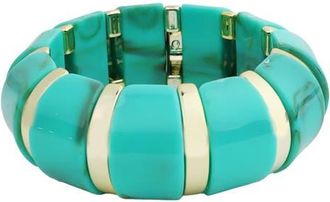 Panacea Resin Domed Stretch Bracelet in Turquoise at Nordstrom