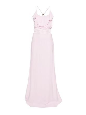 Pronovias Long pink dress with ruffles