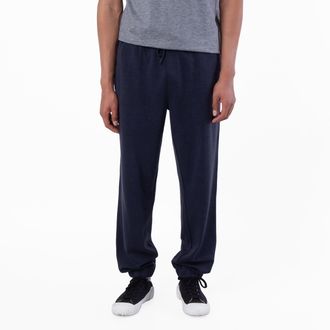 HUGO BOSS Mens Dark Blue Regular-Fit Tracksuit Bottoms