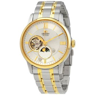 Orient Sun & Moon Automatic Silver Dial Mens Watch RA-AS0007S10B