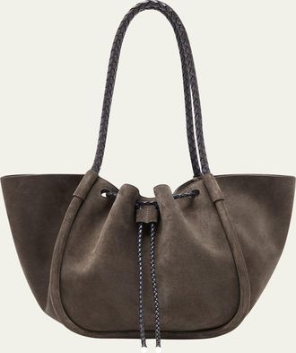 Proenza Schouler Large Ruched Suede Tote Bag