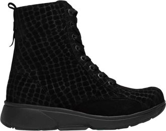 Xsensible Asti Veterlaars - Dames - Veterlaarzen - Zwart - 42 EU - Leer - Schoenen