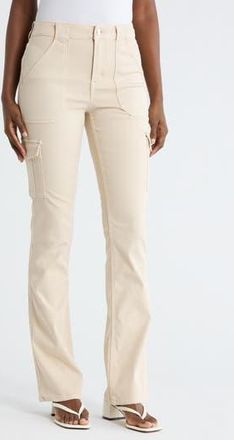 Sanctuary Hayden Sculpted Cotton Blend Bootcut Cargo Pants in Coconut Brown at Nordstrom Rack, Size 30