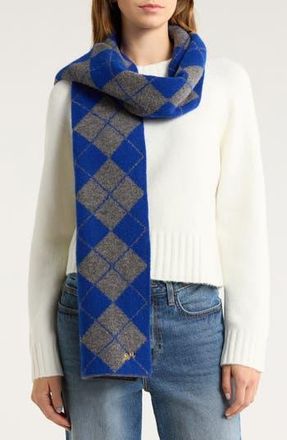 Damson Madder Saskia Argyle Wool Scarf in Blue at Nordstrom Rack