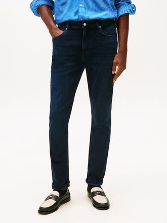 Tommy Hilfiger Slim-fit-Jeans TOMMY HILFIGER BLEECKER Slim Fit, Herren, Gr. 30, L&auml;nge 34, calder blau schwarz, Denim/Jeans, Obermaterial: 92% Baumwolle, 6% Elastomul