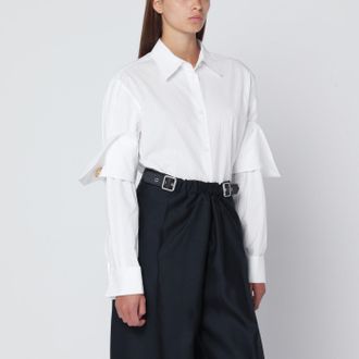 Loewe White shirt with double-layer cuffed sleeves