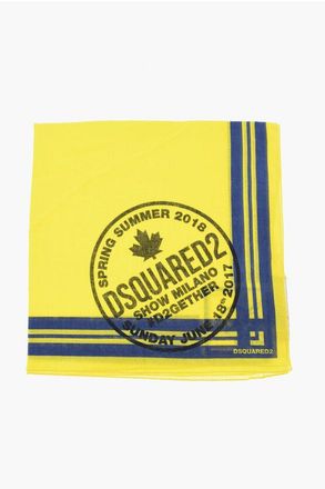 Dsquared2 Cotton Bandana with Beaver Print size Unica