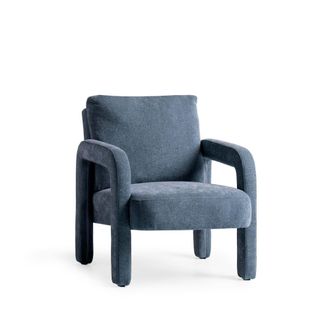 Klast Sill&oacute;n de lectura de poli&eacute;ster azul 72 cm x 81 cm