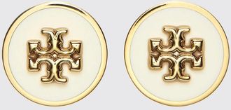 Tory Burch Orecchini a bottone Icon in ottone smaltato con logo Double T