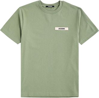 Jacquemus Gros Grain T-shirt - Heren - T-shirts - Groen - XS - Katoen - Tops