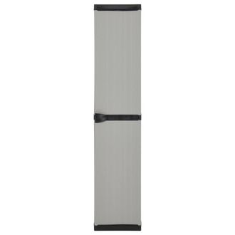 Berkfield Home Garden Storage Cabinet with 3 Shelves Grey & Black 34x40x168 cm | Size: 34 x 40 x 168 cm