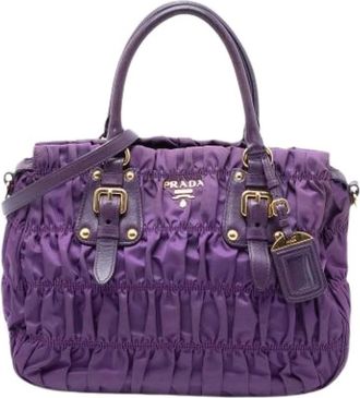 Prada Pre-owned Handbags, female, Purple, Size: ONE SIZE Pre-owned Satchel