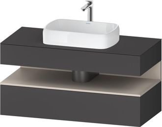 Duravit Duravit - Qatego Consola Mueble Bajo Lavabo, 1 Extra&iacute;ble, 1 Caj&oacute;n
