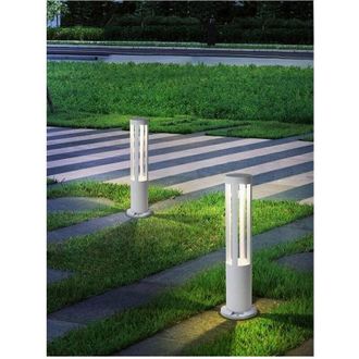 Trade Shop Trade Shop Traesio - Lampione Giardino Lampada 12w Led Terra Esterno Lampioncino Vialetti Bianco Es28 - -Bianco Naturale