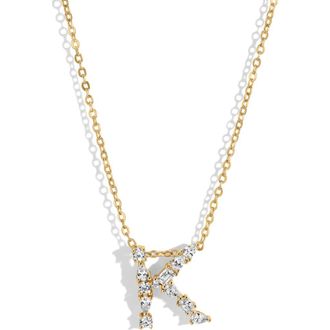 Lili Claspe Letter Pendant Necklace in Gold K at Nordstrom