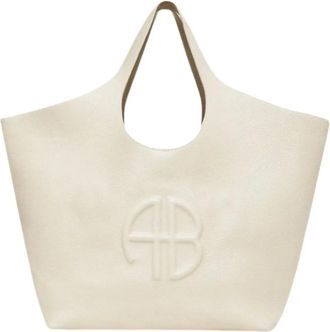 Anine Bing Tassen, Dames, Beige, ONE Size, Leer, Lili Tote