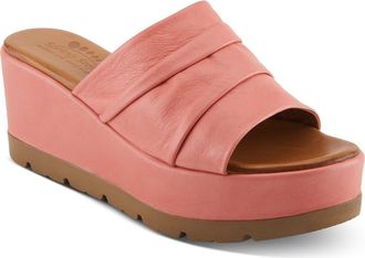Spring Step Allerton Platform Wedge Slide Sandal in Salmon at Nordstrom, Size 10.5-11Us