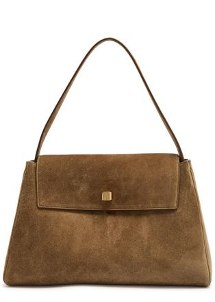 Khaite Audrey Suede top Handle bag - Beige - One Size