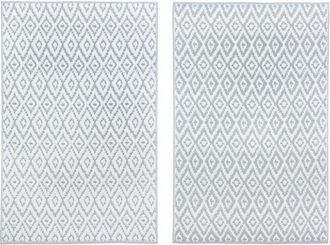 BIZZOTTO Bizzotto - 2x Alfombra Rombo Grig-blanco 120x180