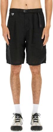 Undercover Relaxed Fit Black Linen Shorts