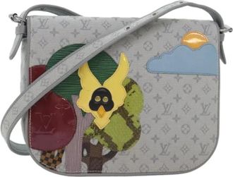 Louis Vuitton Pre-owned Cross Body Bags, female, Gray, Size: ONE SIZE Pre-owned Vintage Monogram Mini Canvas Shoulder Bag