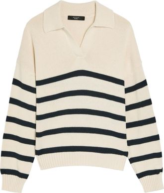 Max Mara Striped Cotton-blend Vest - Navy - XL (UK16 / XL)