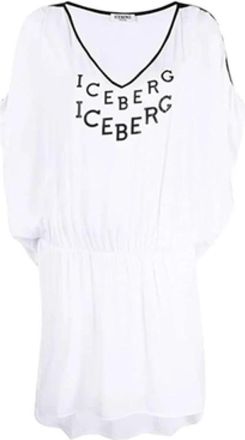 Iceberg Ice 1Wcu 06 Kaftan - Dames - Blouses - Wit - M - Leer - Overhemden