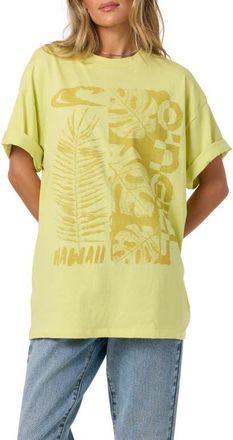 O'Neill Monstera Hawaii Oversized Graphic Tee in Celery at Nordstrom, Size X-Small