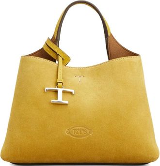Tod's T pendant tote bag - women - Calf Suede - One Size - Yellow