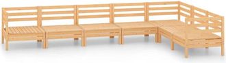 vidaXL Juego De Muebles De Jard&iacute;n 7 Piezas Madera Maciza De Pino Vidaxl