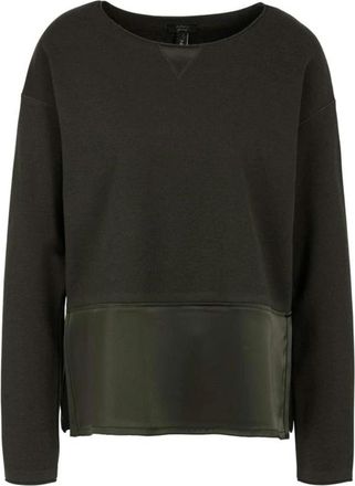 Marc Cain Comfortabele Gebreide Trui - Dames - Ronde hals truien - Zwart - XL - Wol - Truien & Vesten